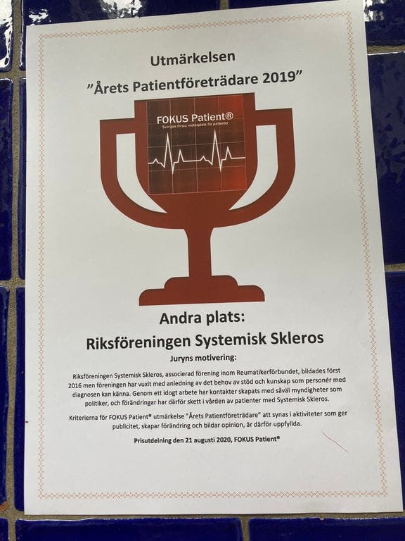 Årets patientföreträdare 2019 utsedd
